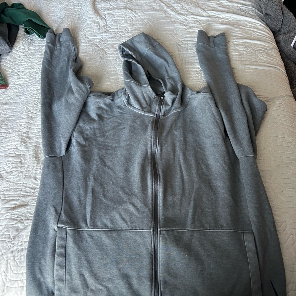 Gray Nike Zip-Up Hoodie